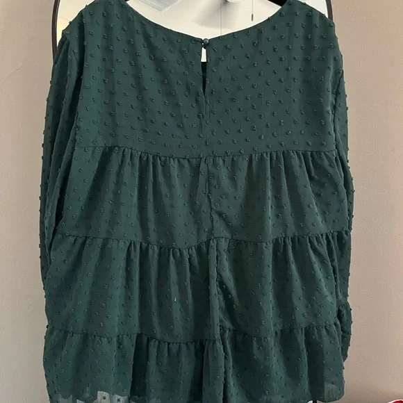 Pretty garden Forest Green Women's Blouse - Picture 4 of 4